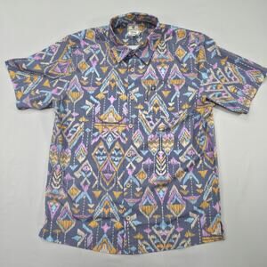 Born Primitive Mens Large Western Aztec Festival Shirt Stretch Fit Country